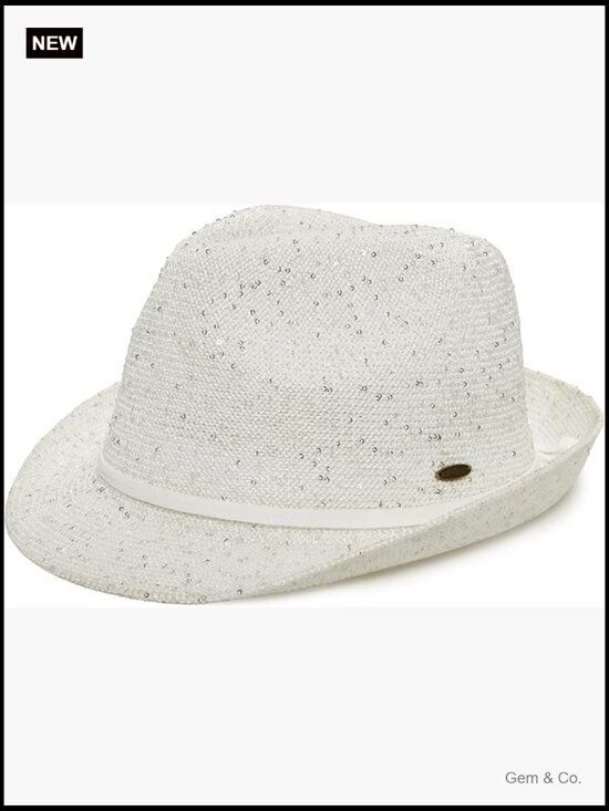 UPF 50+ Straw Fedora Hat for Women - Packable Short Brim Sun Hat with Woven main image 5